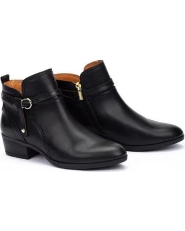 PIKOLINOS DAROCA BOTIN DE TACON PIEL NEGRO CON HEBILLA MUJER VARIOS COLORES