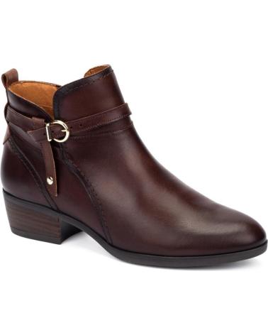PIKOLINOS DAROCA W1U-8901C1 STIEFELETTEN MIT ABSATZ AUS LEDER IN MAHAGONI CAOBA