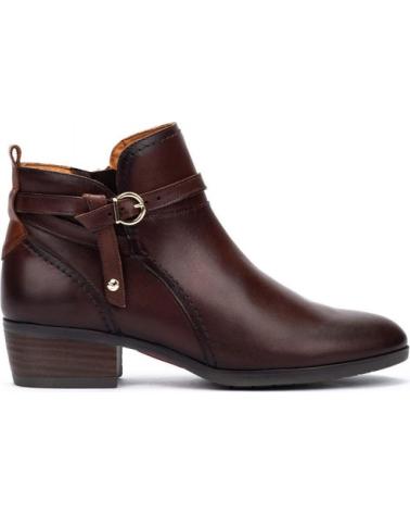 PIKOLINOS DAROCA W1U-8901C1 STIEFELETTEN MIT ABSATZ AUS LEDER IN MAHAGONI CAOBA