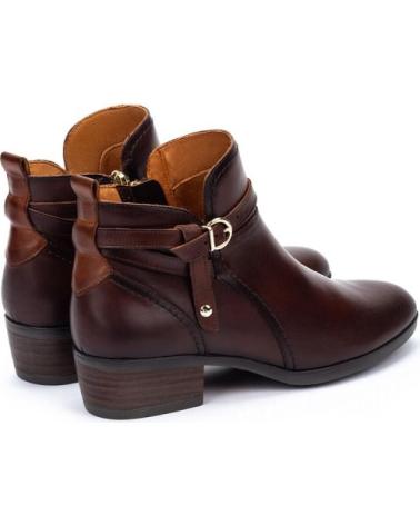 PIKOLINOS DAROCA W1U-8901C1 STIEFELETTEN MIT ABSATZ AUS LEDER IN MAHAGONI CAOBA
