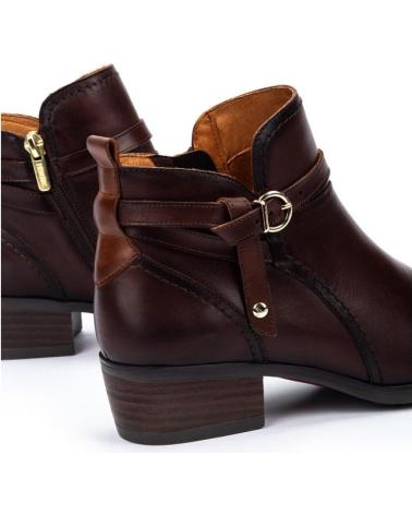 PIKOLINOS DAROCA W1U-8901C1 STIEFELETTEN MIT ABSATZ AUS LEDER IN MAHAGONI CAOBA