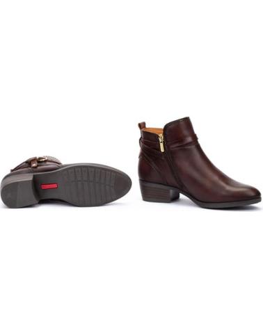 PIKOLINOS DAROCA W1U-8901C1 STIEFELETTEN MIT ABSATZ AUS LEDER IN MAHAGONI CAOBA