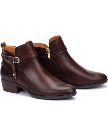 PIKOLINOS DAROCA W1U-8901C1 STIEFELETTEN MIT ABSATZ AUS LEDER IN MAHAGONI CAOBA