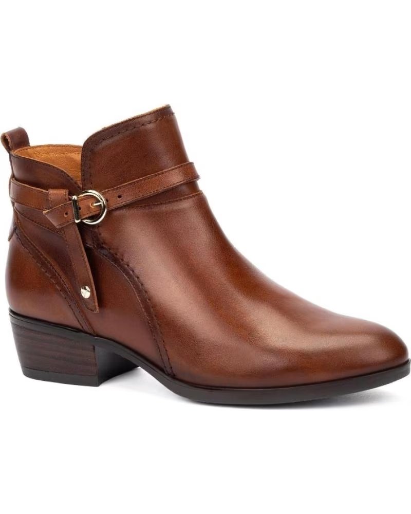 PIKOLINOS DAROCA BOTIN DE TACON PIEL CUERO CON HEBILLA MUJER VARIOS COLORES