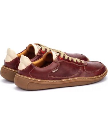 PIKOLINOS ARANJUEZ U9F-3636C2 - URBANER BARFUSS-LEDERSNEAKER MIT SCHNÜRSENKELN, TERRAKOTTA-ROT VARIOS COLORES