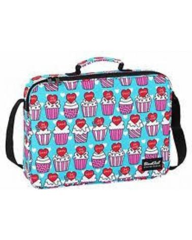 SAFTA BLACKFIT8 CARTERA BANDOLERA ESCOLAR CUPCAKES MULTICOLOR CELESTE 641839385 MULTICOLOR