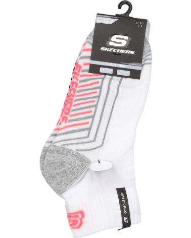 SKECHERS SK-42019 2ER PACK SPORTLICHE KNÖCHELSOCKEN WEISS MEHRFARBIG MULTICOLOR