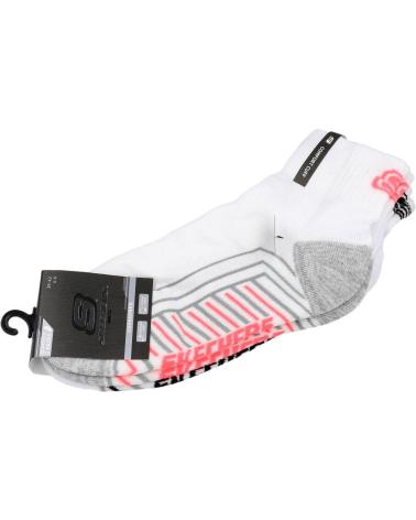 SKECHERS SK-42019 2ER PACK SPORTLICHE KNÖCHELSOCKEN WEISS MEHRFARBIG MULTICOLOR