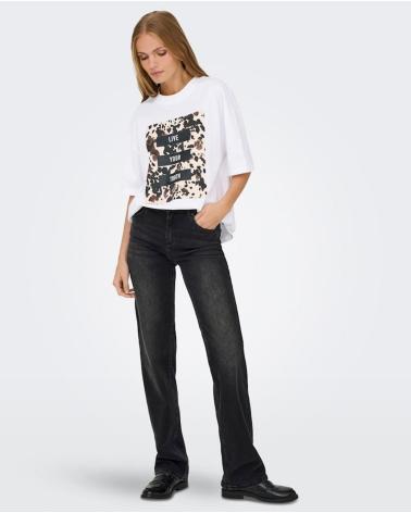ONLY T-SHIRT STAMPATA 15358200 BIANCA BLANCO