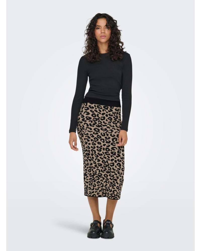 GONNA ONLY 15350672 CON STAMPA LEOPARDATA NEGRO