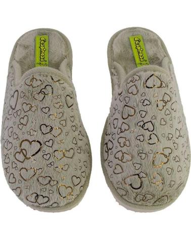 DESPINOSA 7005 HOUSE SLIPPERS WITH HEARTS LIGHT GREEN VERDE CLARO