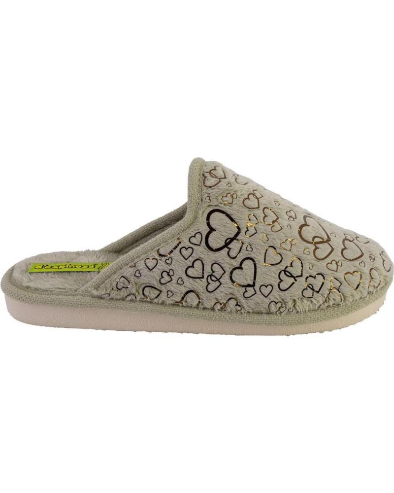 DESPINOSA 7005 HOUSE SLIPPERS WITH HEARTS LIGHT GREEN VERDE CLARO