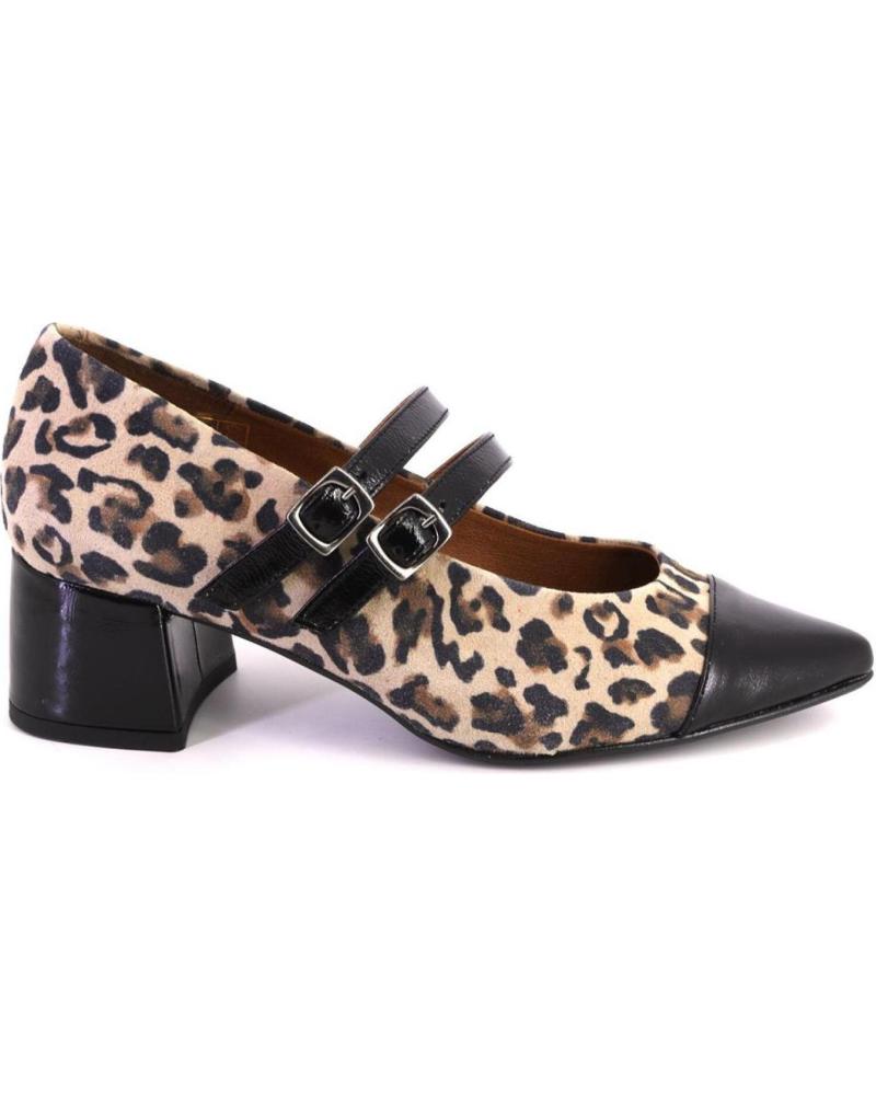 BARMINTON 13521 PUMPS MIT LEOPARDENMUSTER UND DOPPELRIEMEN LEOPARDO
