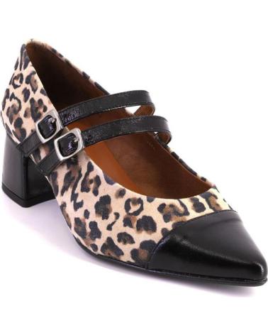 BARMINTON 13521 PUMPS MIT LEOPARDENMUSTER UND DOPPELRIEMEN LEOPARDO