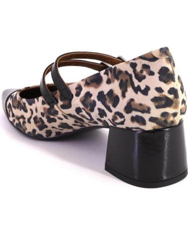 BARMINTON 13521 PUMPS MIT LEOPARDENMUSTER UND DOPPELRIEMEN LEOPARDO