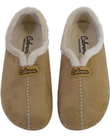 CABRERA 3002 WARM CLOSED BACK HOUSE SLIPPERS CAMEL CAMEL
