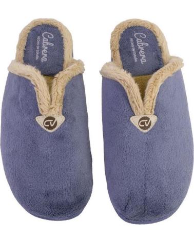 CABRERA 5006 - BLUE LINED SLIPPERS AZUL
