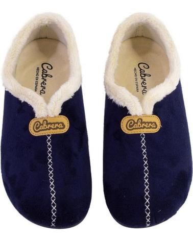 CABRERA 3002 - NAVY BLUE LINED SLIPPERS AZUL MARINO