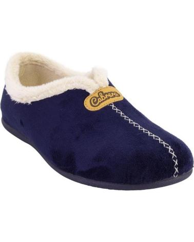 CABRERA 3002 - NAVY BLUE LINED SLIPPERS AZUL MARINO