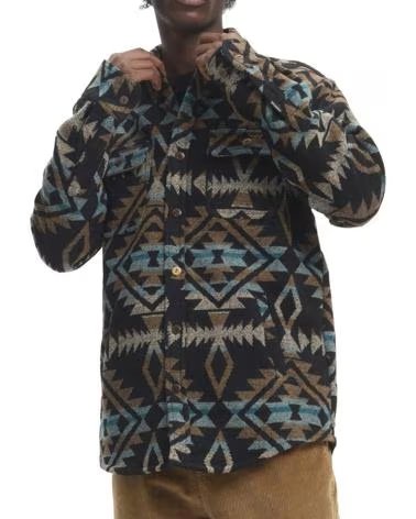 HYDROPONIC CAMISA HURON SHERPA NEGRO Y MARRON BLACK AND BROWN NAN
