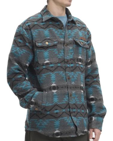 HYDROPONIC CAMISA SAUK SHERPA AZUL Y GRIS BLUE AND GREY NAN