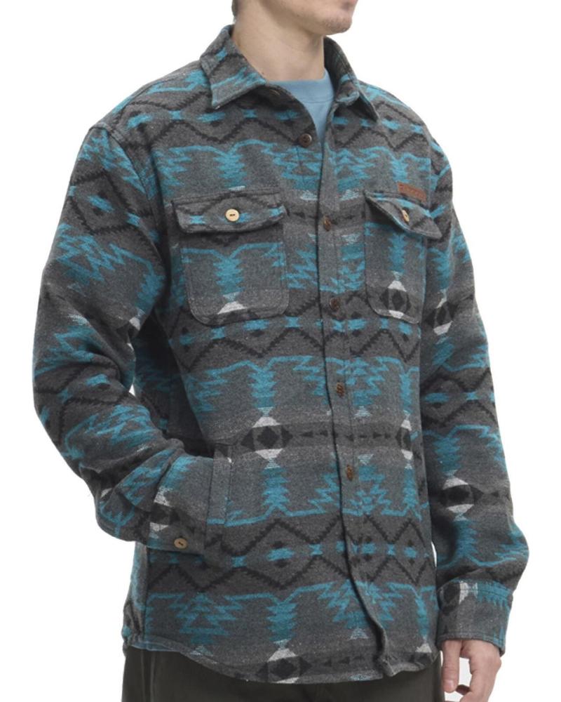 HYDROPONIC CAMISA SAUK SHERPA AZUL Y GRIS BLUE AND GREY NAN