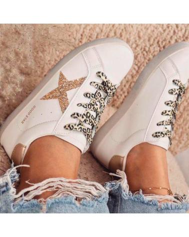 BUBBLE BOBBLE DT8003 FREIZEITSCHUHE WEISS-GOLD BLANCO-ORO