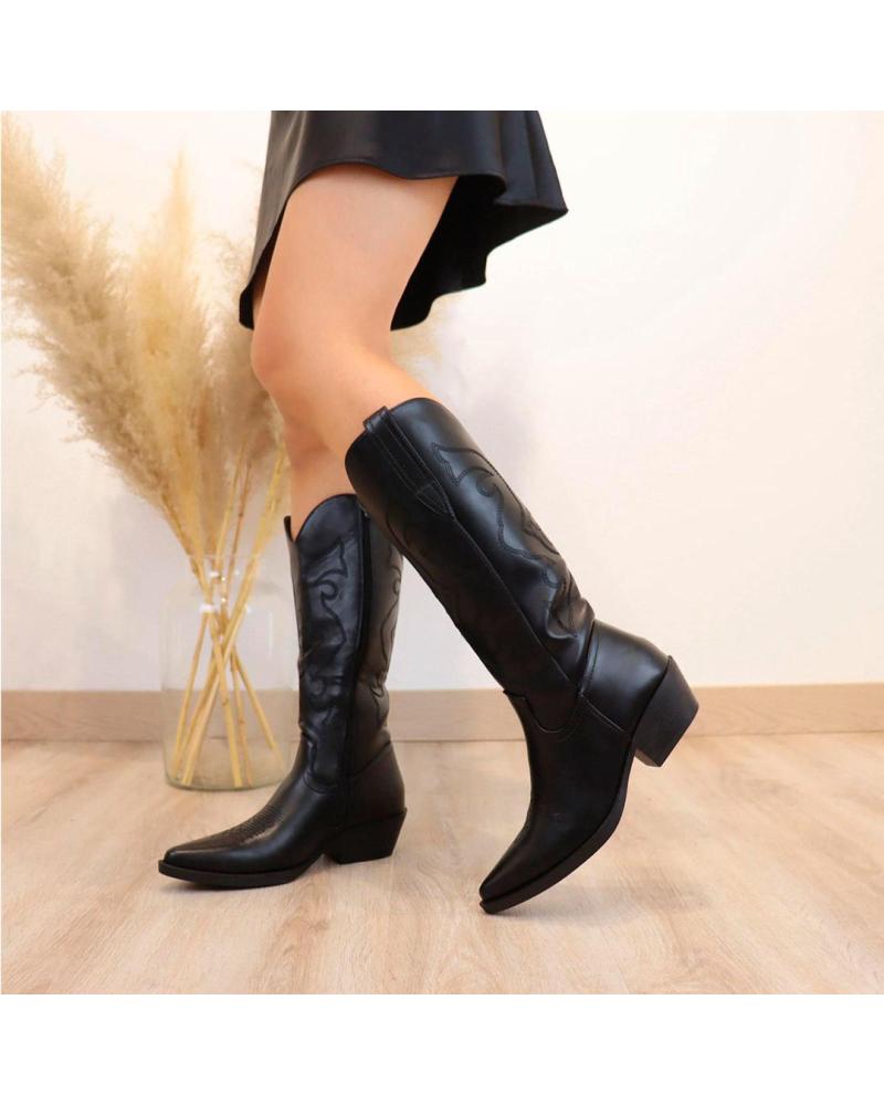 BUBBLE BOBBLE DH2265 SCHWARZE COWBOYSTIEFEL NEGRO