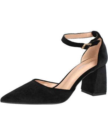 BUBBLE BOBBLE M785 ZAPATO DE TERCIOPELO CON TACON NEGRO