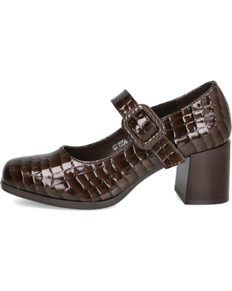 BUBBLE BOBBLE GP1556 ZAPATOS DE TACON ESTILO MARY JANE MARRON