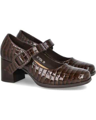 BUBBLE BOBBLE GP1556 ZAPATOS DE TACON ESTILO MARY JANE MARRON