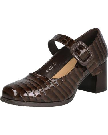 BUBBLE BOBBLE GP1556 ZAPATOS DE TACON ESTILO MARY JANE MARRON