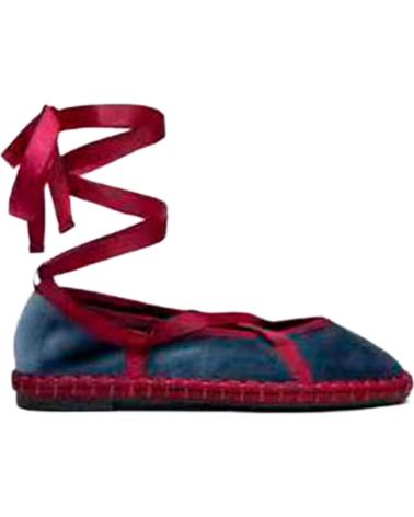 BUBBLE BOBBLE CD-5 BAILARINAS TERCIPELO CINTAS MUJER AZUL GRIS