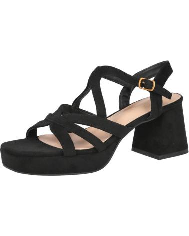 BUBBLE BOBBLE M2504 SANDALIAS DE TACON CON PLATAFORMA NEGRO