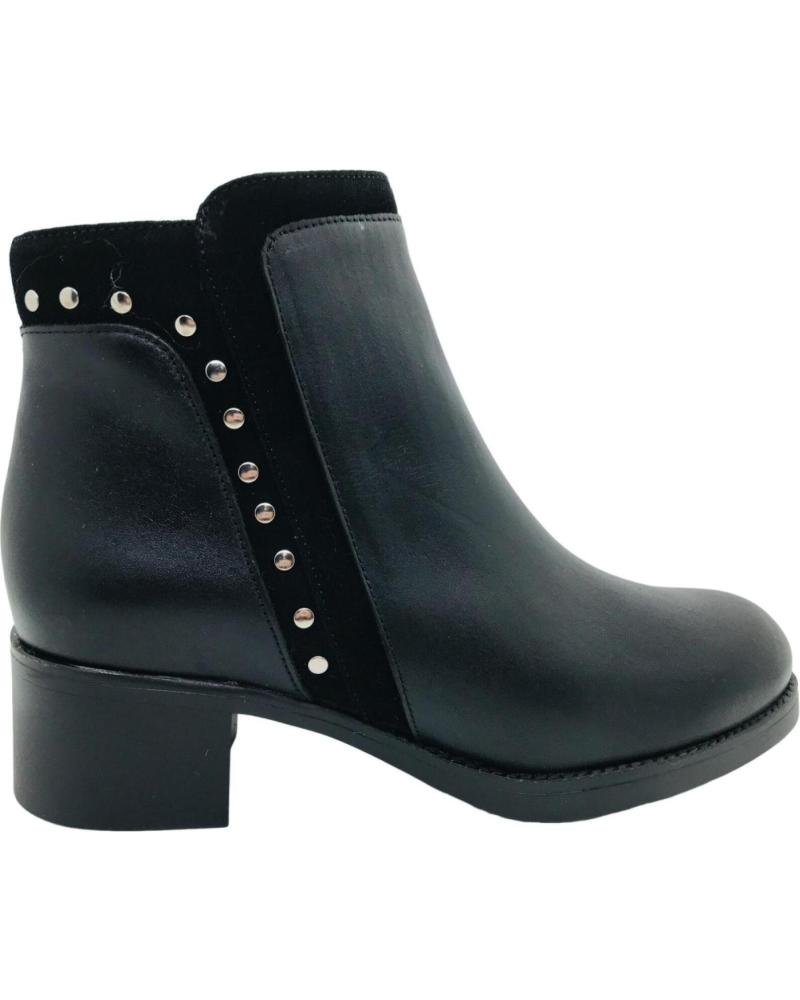 DESIREÉ STIVALETTO KRIM3 IN PELLE NERA CON BORCHIE NEGRO