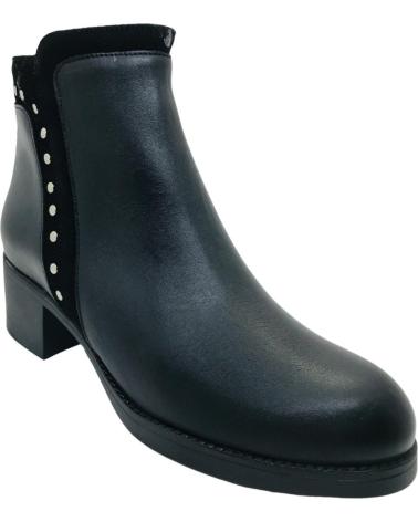 DESIREÉ STIVALETTO KRIM3 IN PELLE NERA CON BORCHIE NEGRO