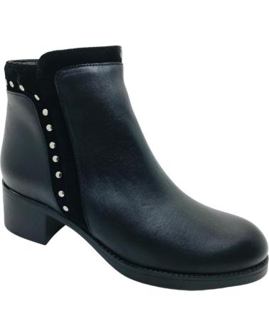 DESIREÉ STIVALETTO KRIM3 IN PELLE NERA CON BORCHIE NEGRO