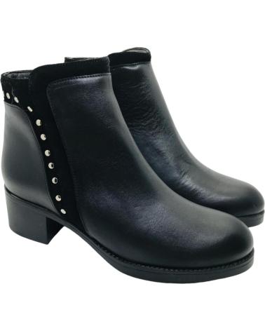 DESIREÉ STIVALETTO KRIM3 IN PELLE NERA CON BORCHIE NEGRO