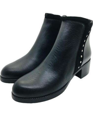 DESIREÉ STIVALETTO KRIM3 IN PELLE NERA CON BORCHIE NEGRO
