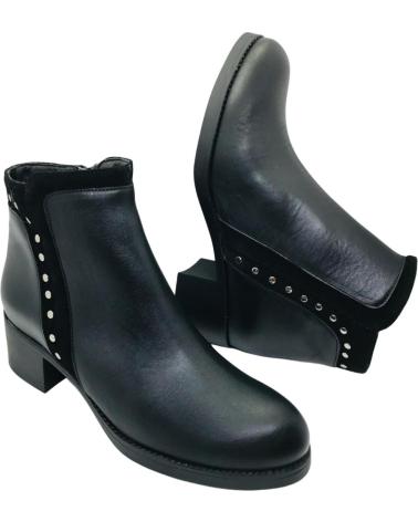DESIREÉ STIVALETTO KRIM3 IN PELLE NERA CON BORCHIE NEGRO