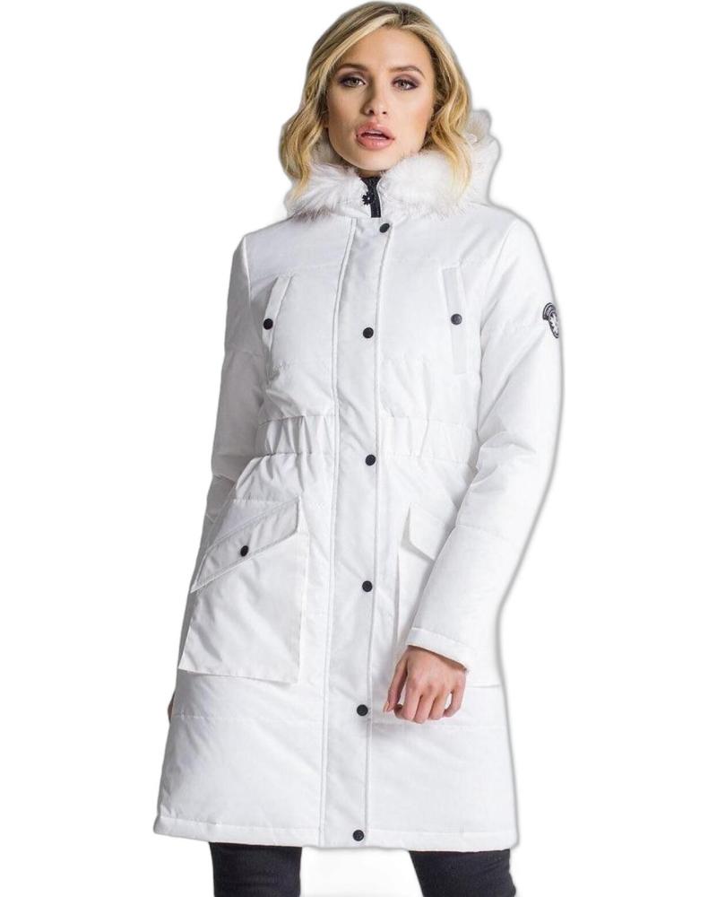 GIANNI KAVANAGH ABRIGO SILUETA CON PELO BLANCO GIANNI KAVANAGH ABRIGO SILUETA CON PELO BLANCO