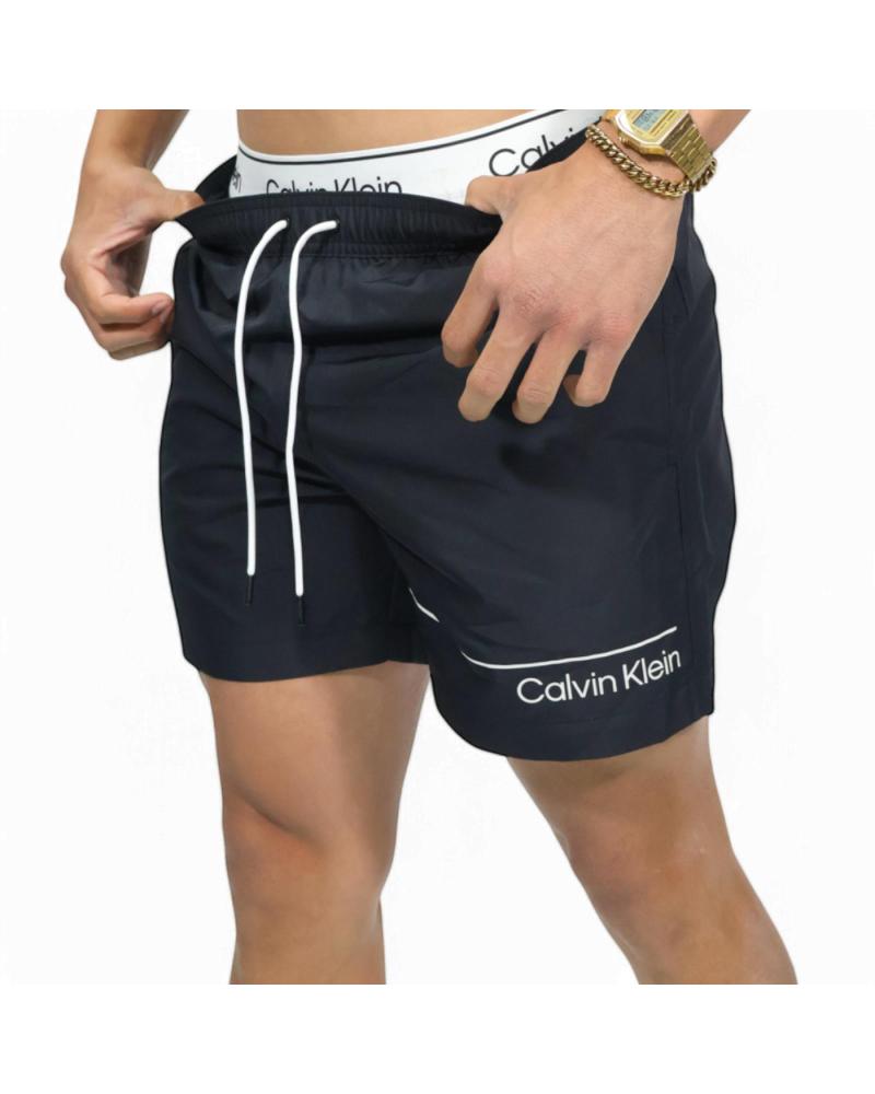 CALVIN KLEIN BANADOR CON CINTURILLA DOBLE NEGRO