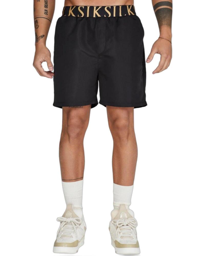 SIKSILK BANADOR CINTURA ELASTICA DE NATACION NEGRO