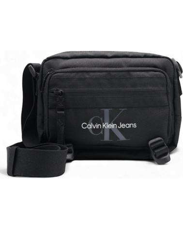 CALVIN KLEIN BANDOLERA CON BOLSILLO DELANTERO Y LOGO NEGRO