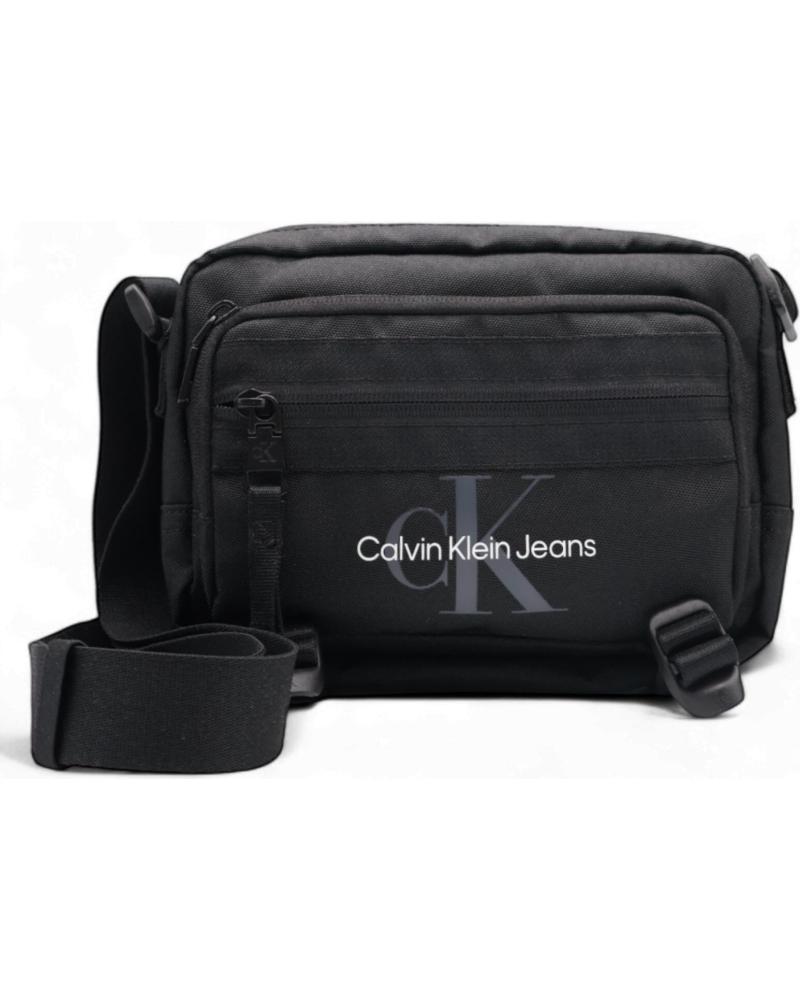 CALVIN KLEIN BANDOLERA CON BOLSILLO DELANTERO Y LOGO NEGRO