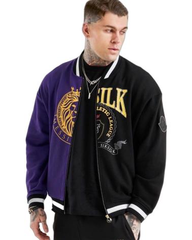 SIKSILK BOMBER X MESSI RETRO VARSITY NEGRO MORADO