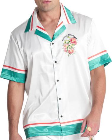 CHEMISE BOTANIQUE LIGNE VERTE BLANCHE GIANNI KAVANAGH