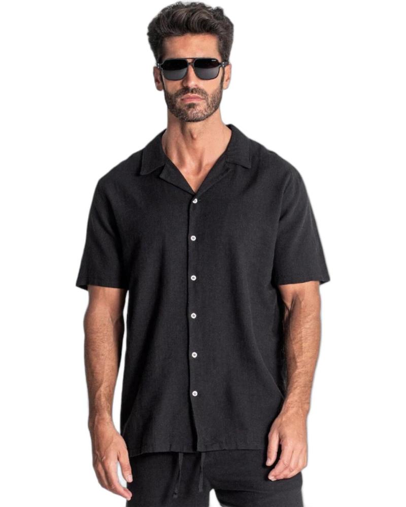 GIANNI KAVANAGH CAMISA HAWAIANA DE LINO NEGRO GIANNI KAVANAGH CAMISA HAWAIANA DE LINO NEGRO