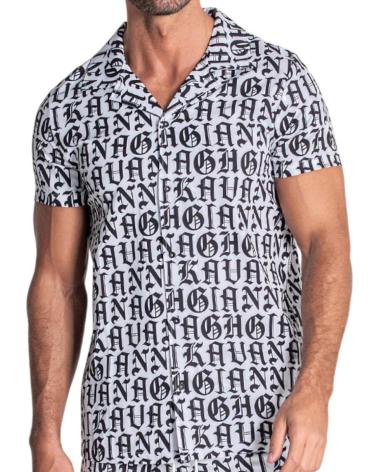 GIANNI KAVANAGH CAMISA HAWAIANA MESSAGE BLANCO