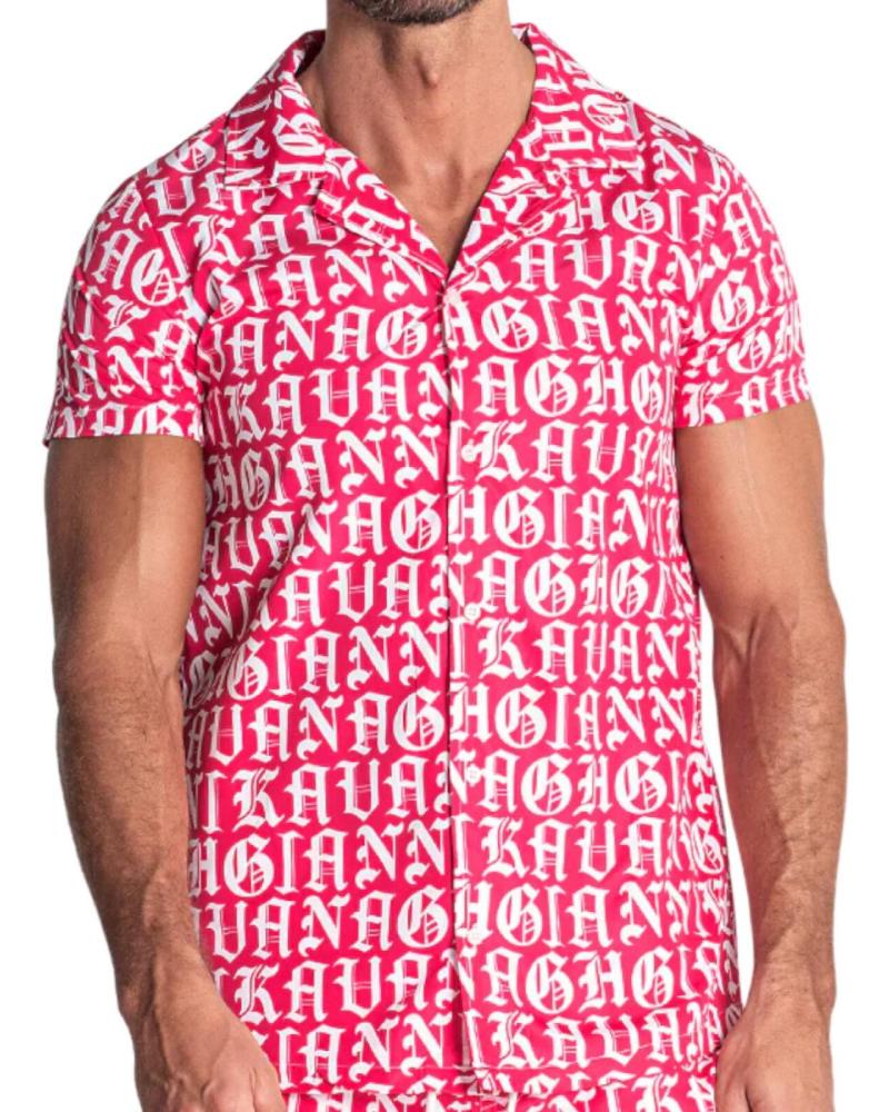 GIANNI KAVANAGH CAMISA HAWAIANA MESSAGE ROSA GIANNI KAVANAGH CAMISA HAWAIANA MESSAGE ROSA